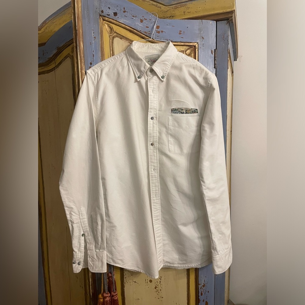 Button Down with Liberty Print Details